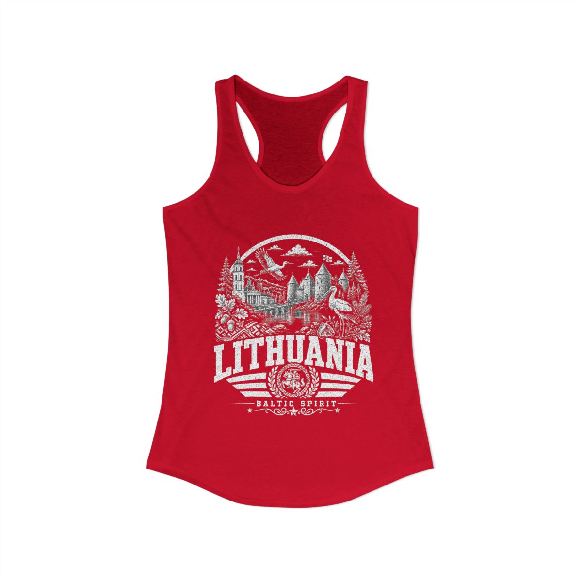 Lithuania vintage landmarks tank top — iconic landmark design | Nameshi Destinations (view 17)