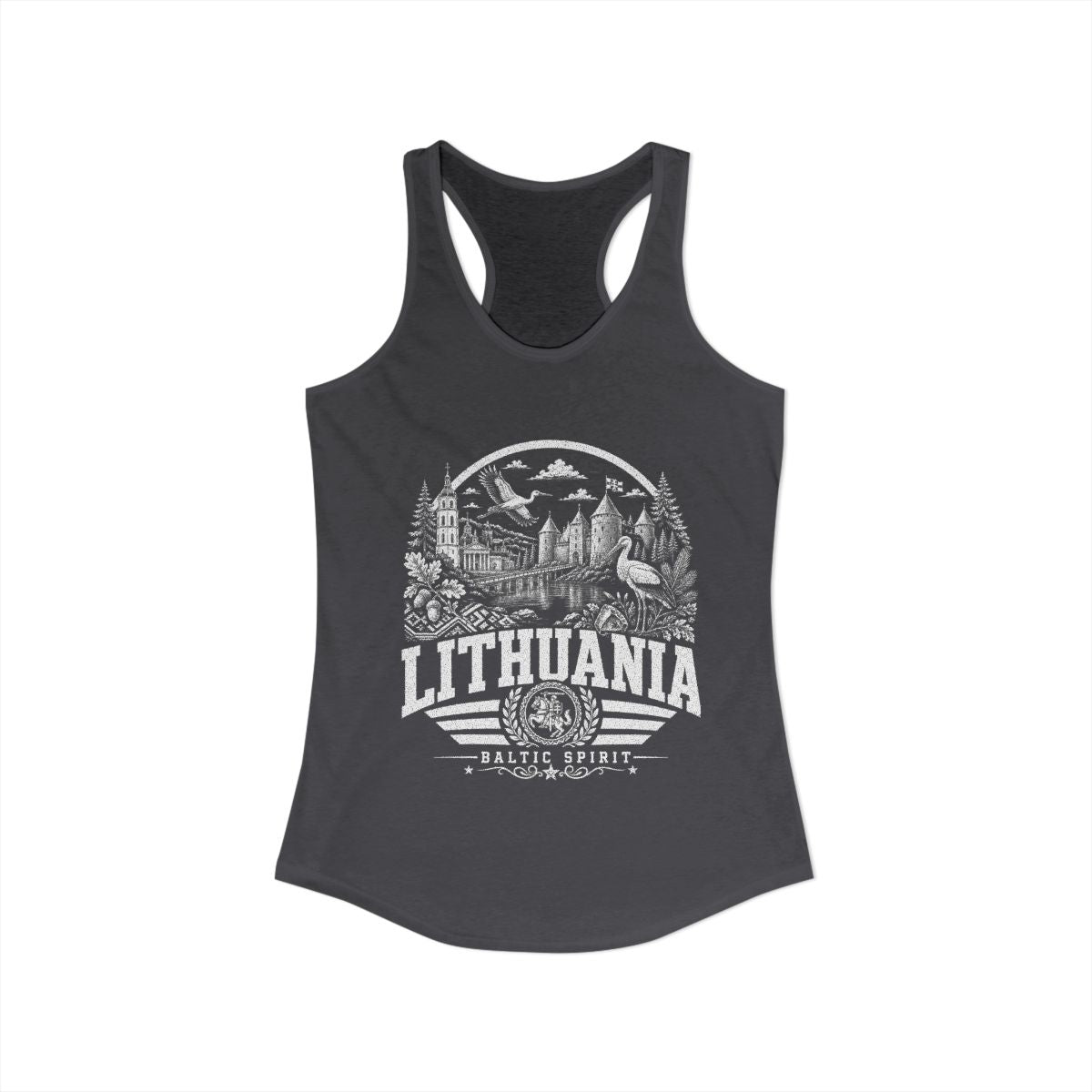 Lithuania vintage landmarks tank top — iconic landmark design | Nameshi Destinations (view 29)