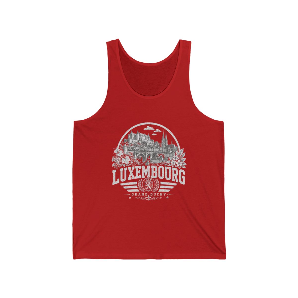 Luxembourg Men's Tank Top — Red (front)