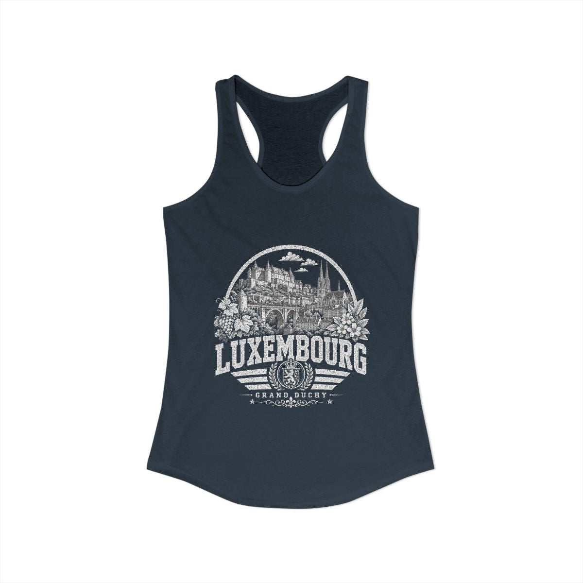 Luxembourg Women's Tank Top — Solid Indigo (front)