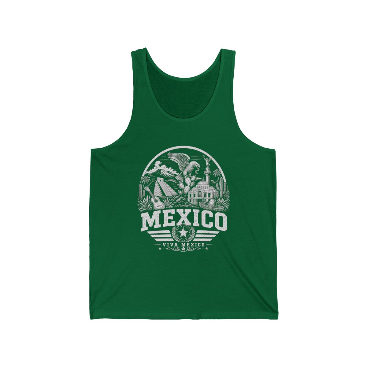 Mexico Men's Tank Top — Kelly (front)