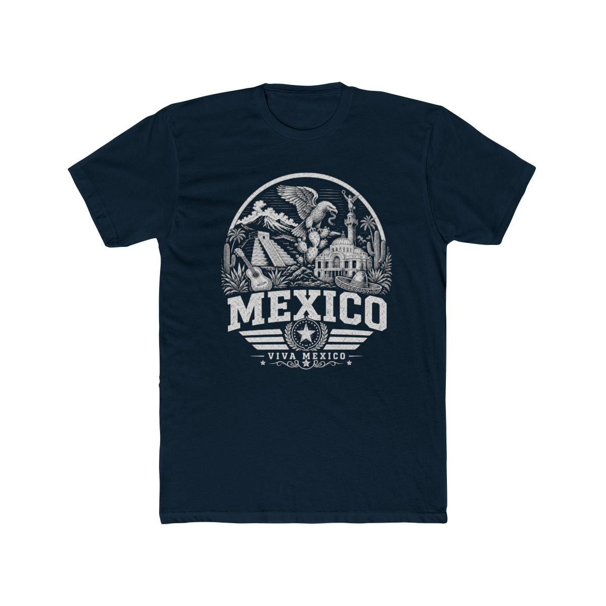 Mexico Men's Tee — Solid Midnight Navy
