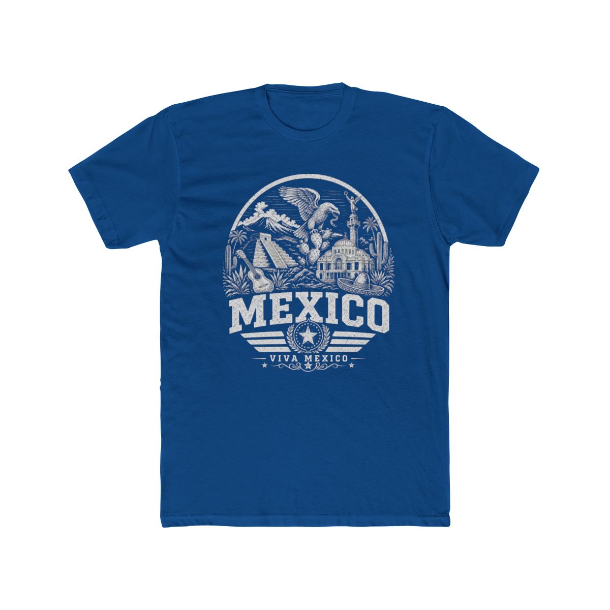 Mexico Men's Tee — Solid Cool Blue