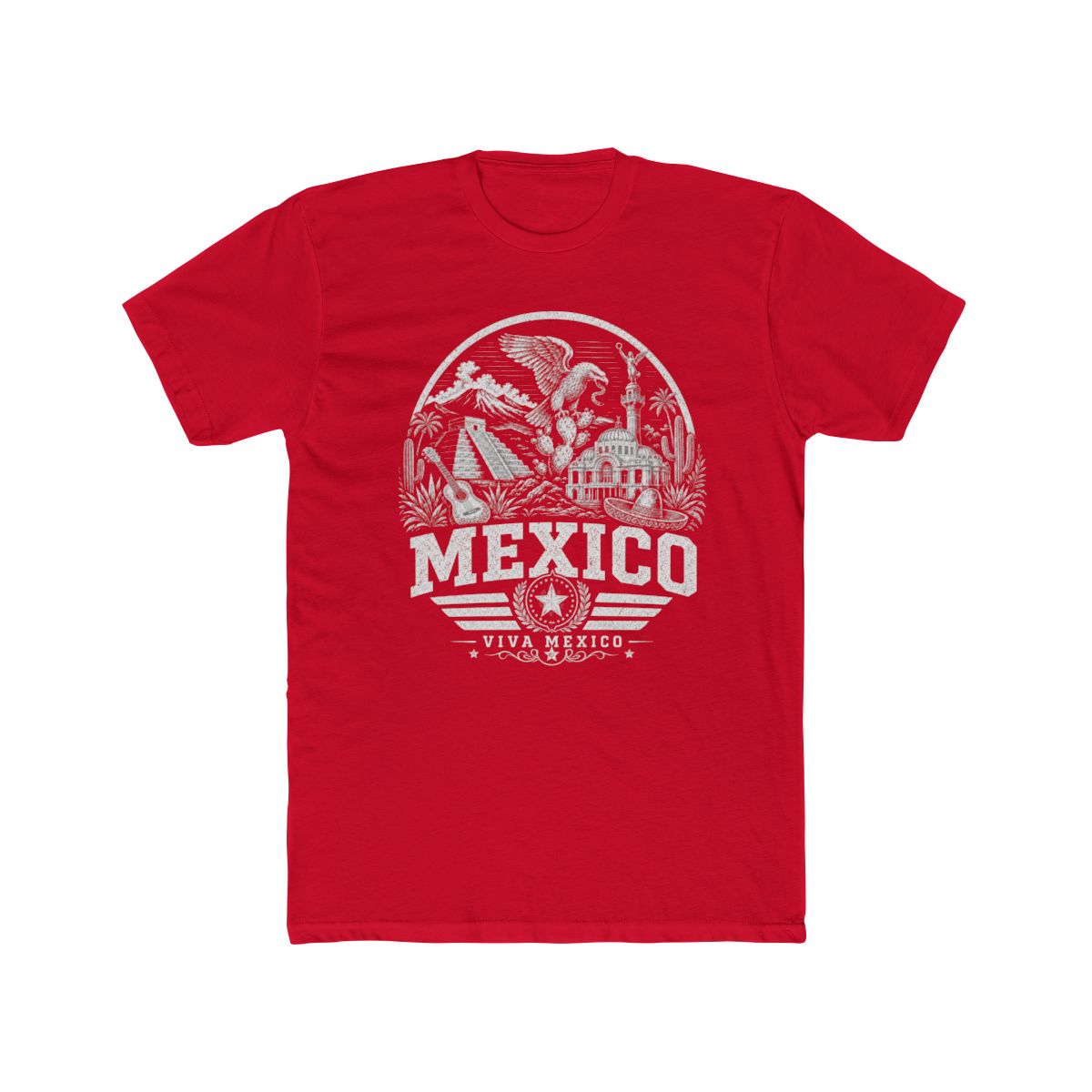 Mexico Men's Tee — Solid Red
