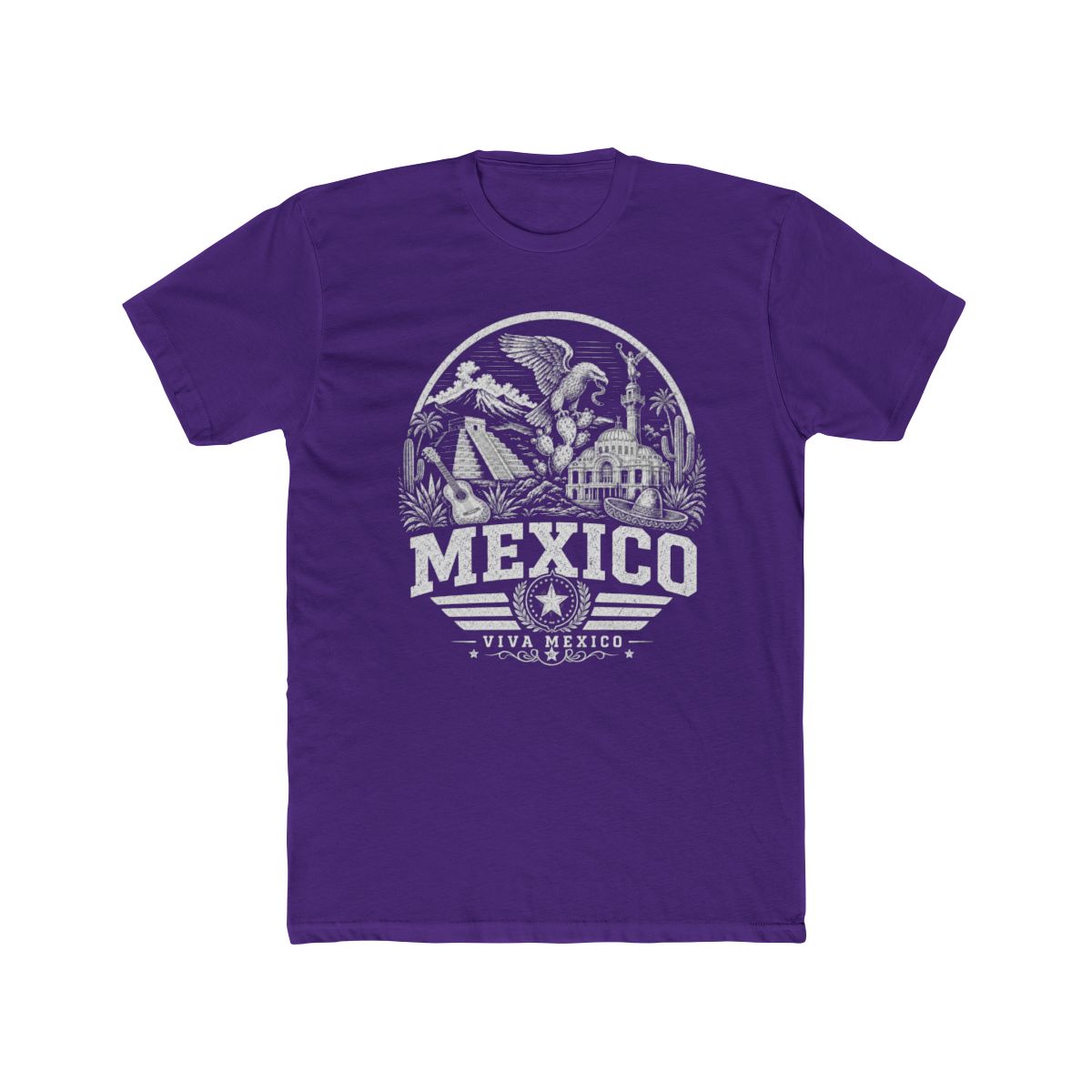 Mexico Men's Tee — Solid Purple Rush