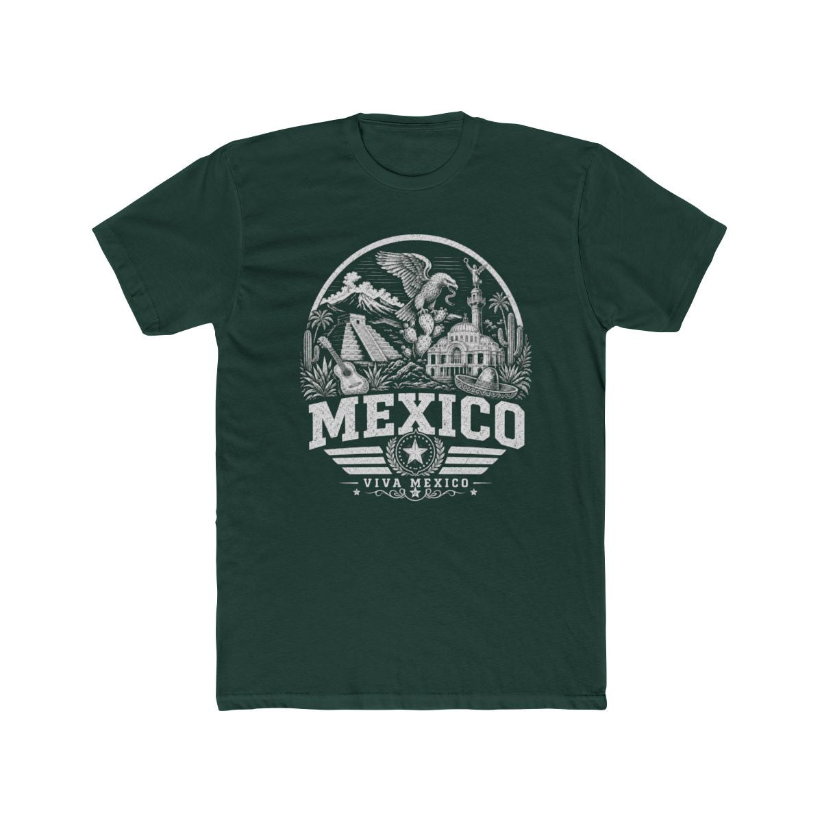 Mexico Men's Tee — Solid Forest Green