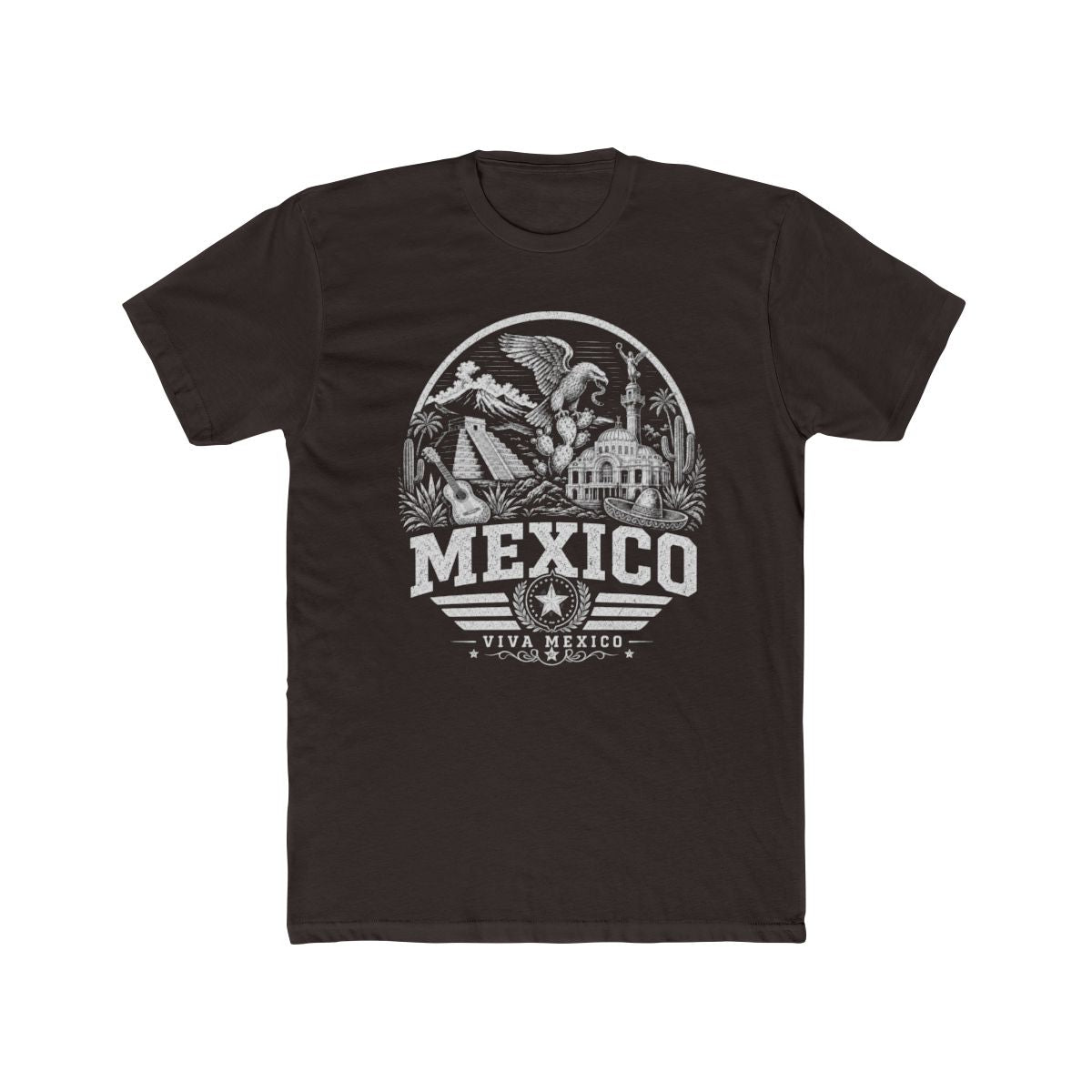 Mexico Men's Tee — Solid Dark Chocolate