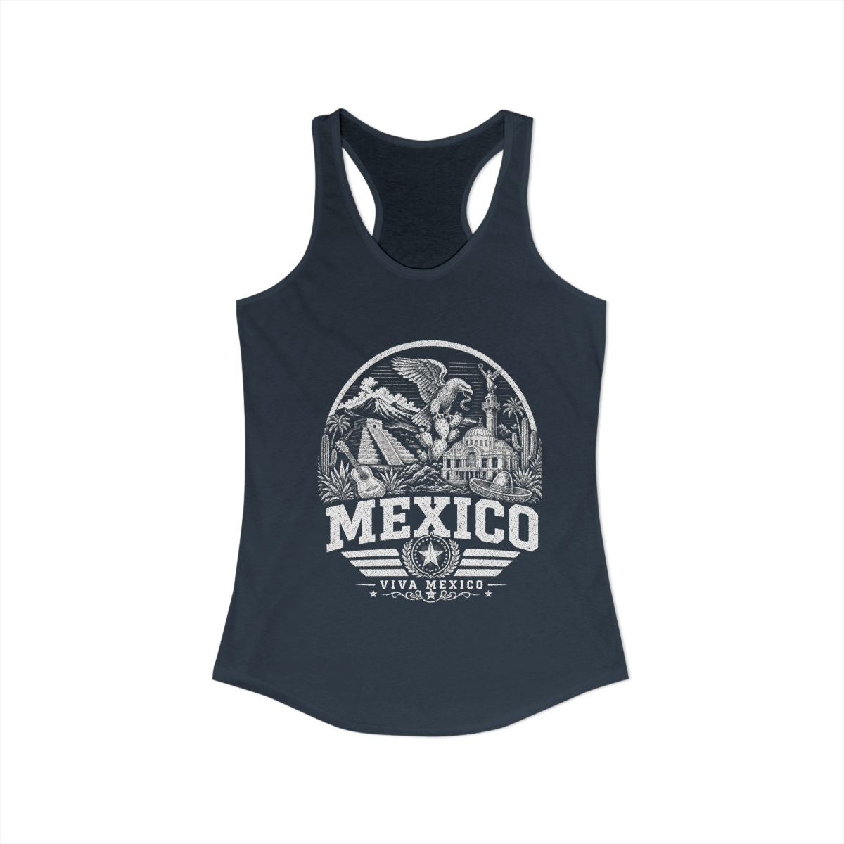 Mexico Women's Tank Top — Solid Indigo (front)