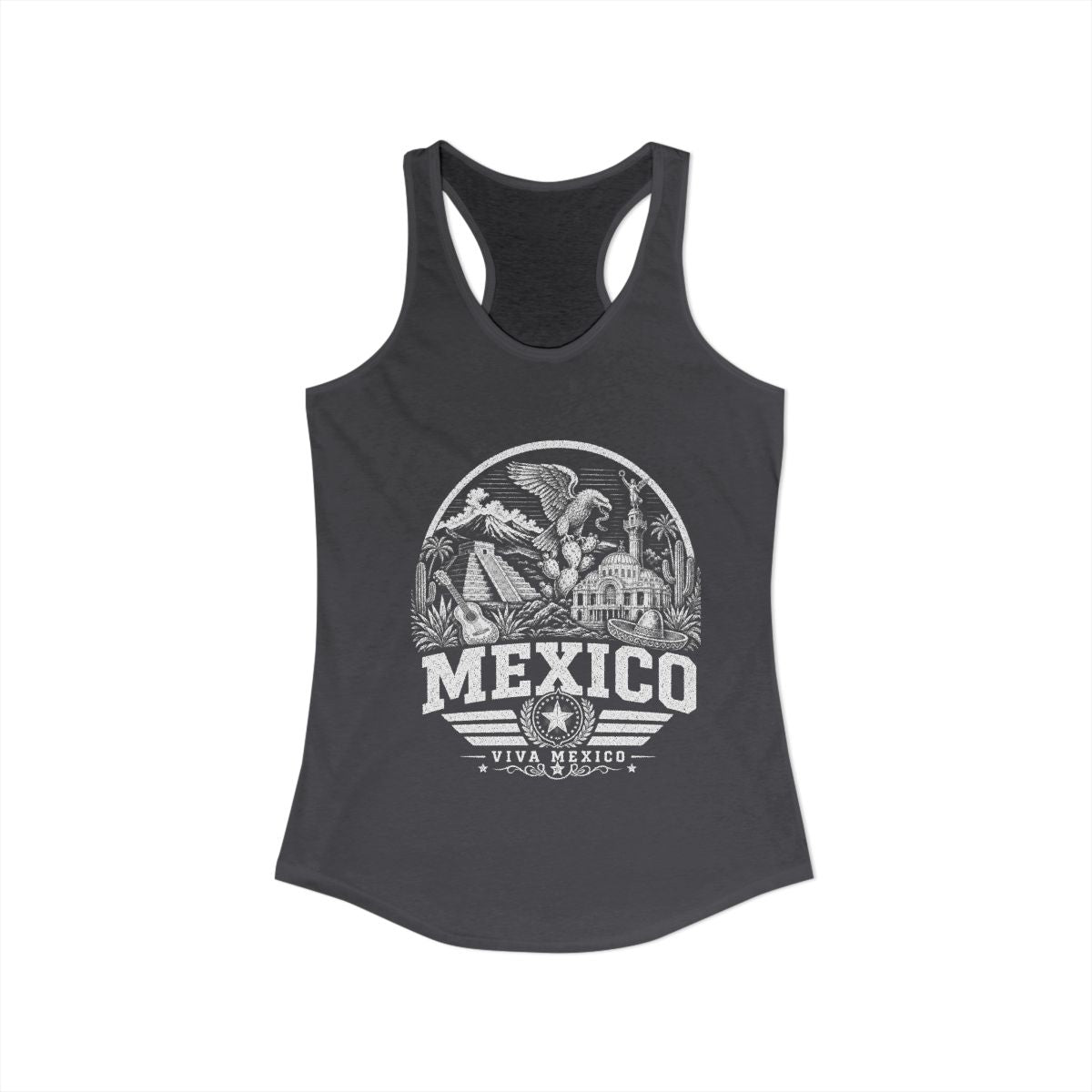 Mexico Women's Tank Top — Solid Dark Gray (front)