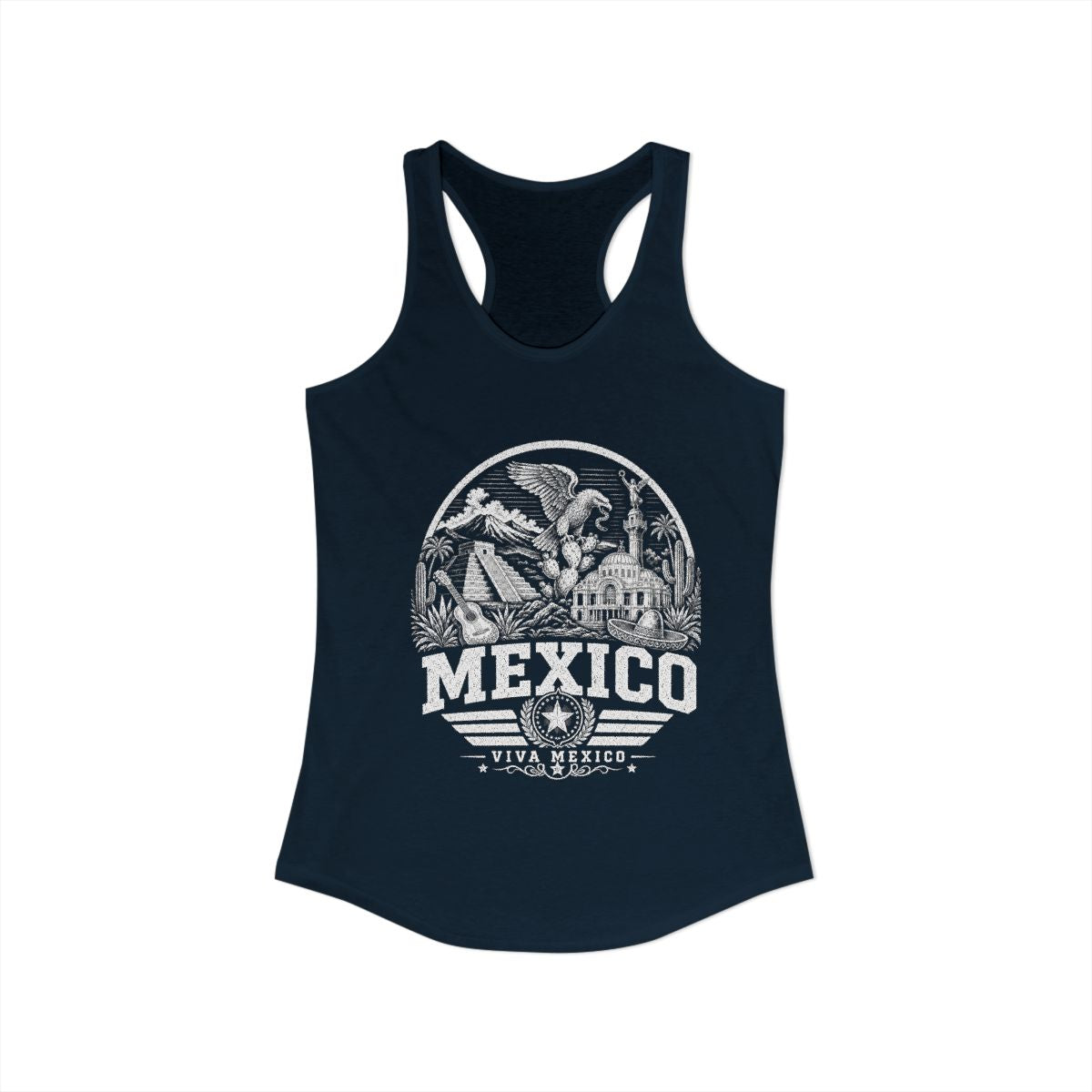 Mexico Women's Tank Top — Solid Midnight Navy (front)