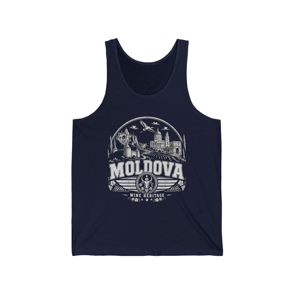 Moldova Men's Tank Top — Navy (front)