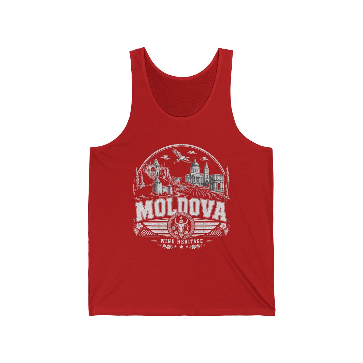 Moldova Men's Tank Top — Red (front)