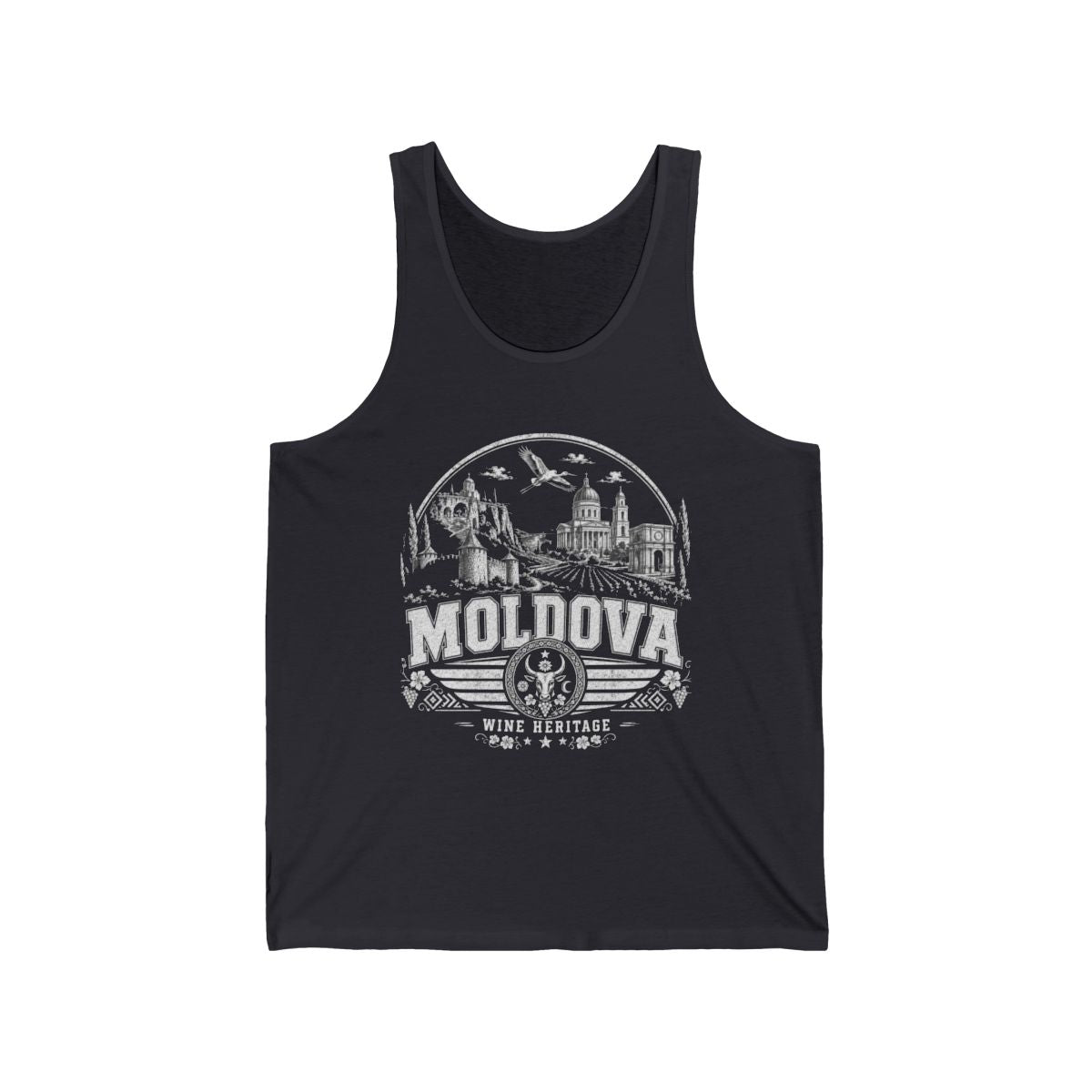 Moldova Men's Tank Top — Dark Grey (front)
