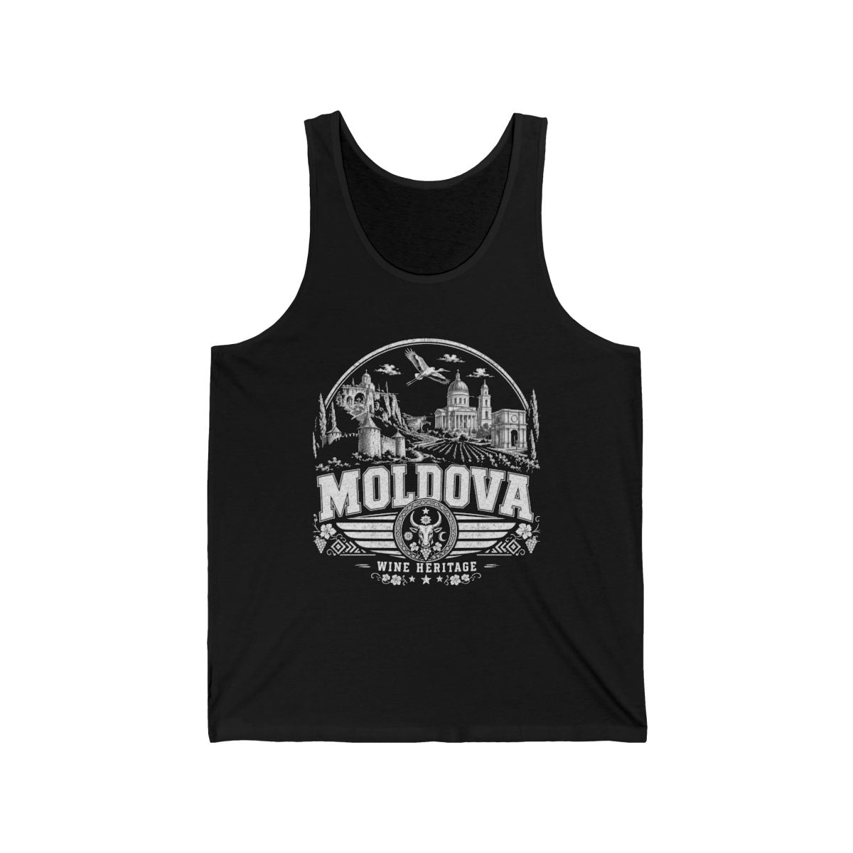 Moldova Men's Tank Top — Black (front)