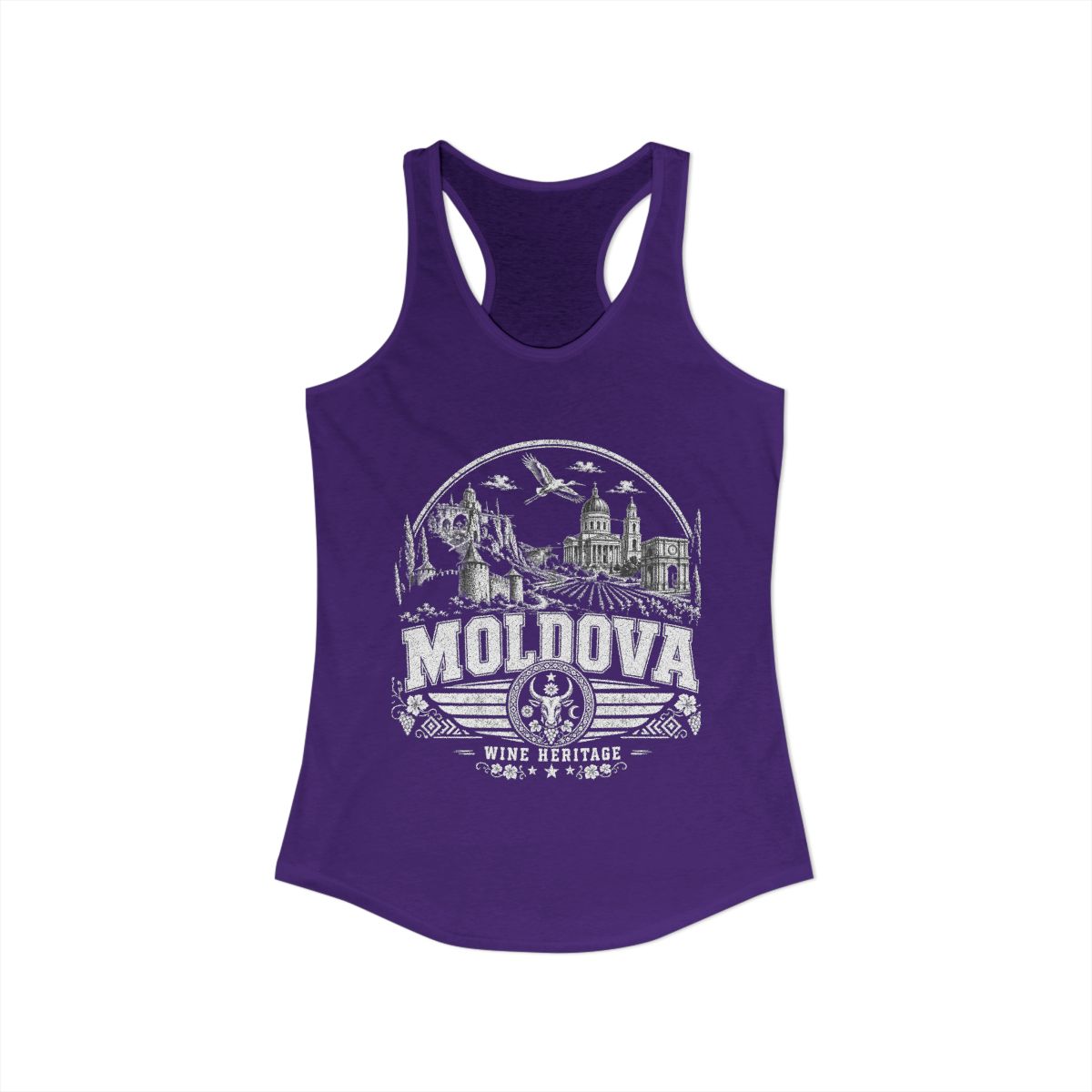 Moldova Women's Tank Top — Solid Purple Rush (front)
