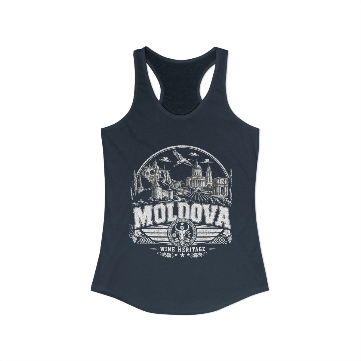 Moldova Women's Tank Top — Solid Indigo (front)