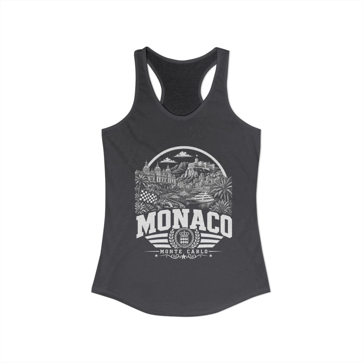 Monaco Women's Tank Top — Solid Dark Gray (front)