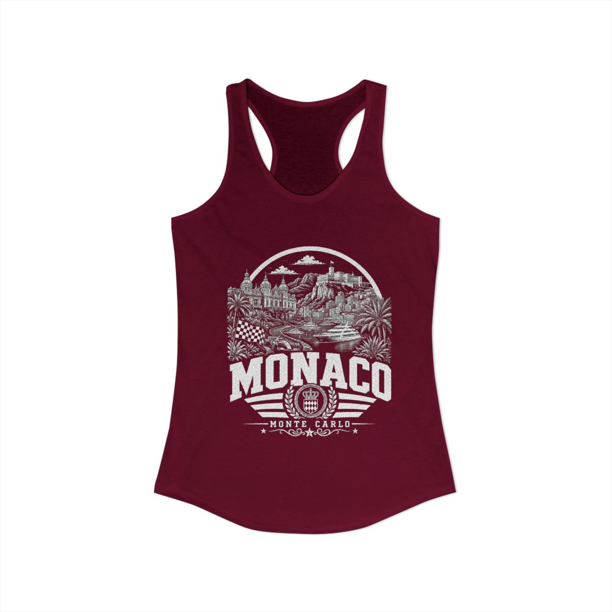 Monaco Women's Tank Top — Solid Cardinal Red (front)