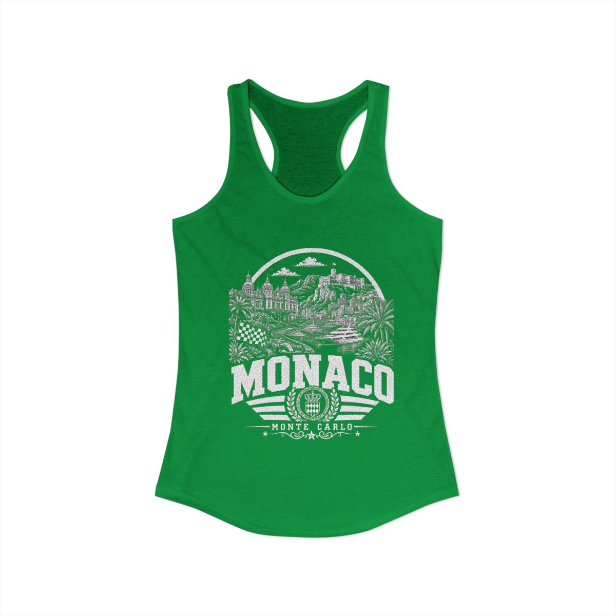 Monaco Women's Tank Top — Solid Kelly Green (front)