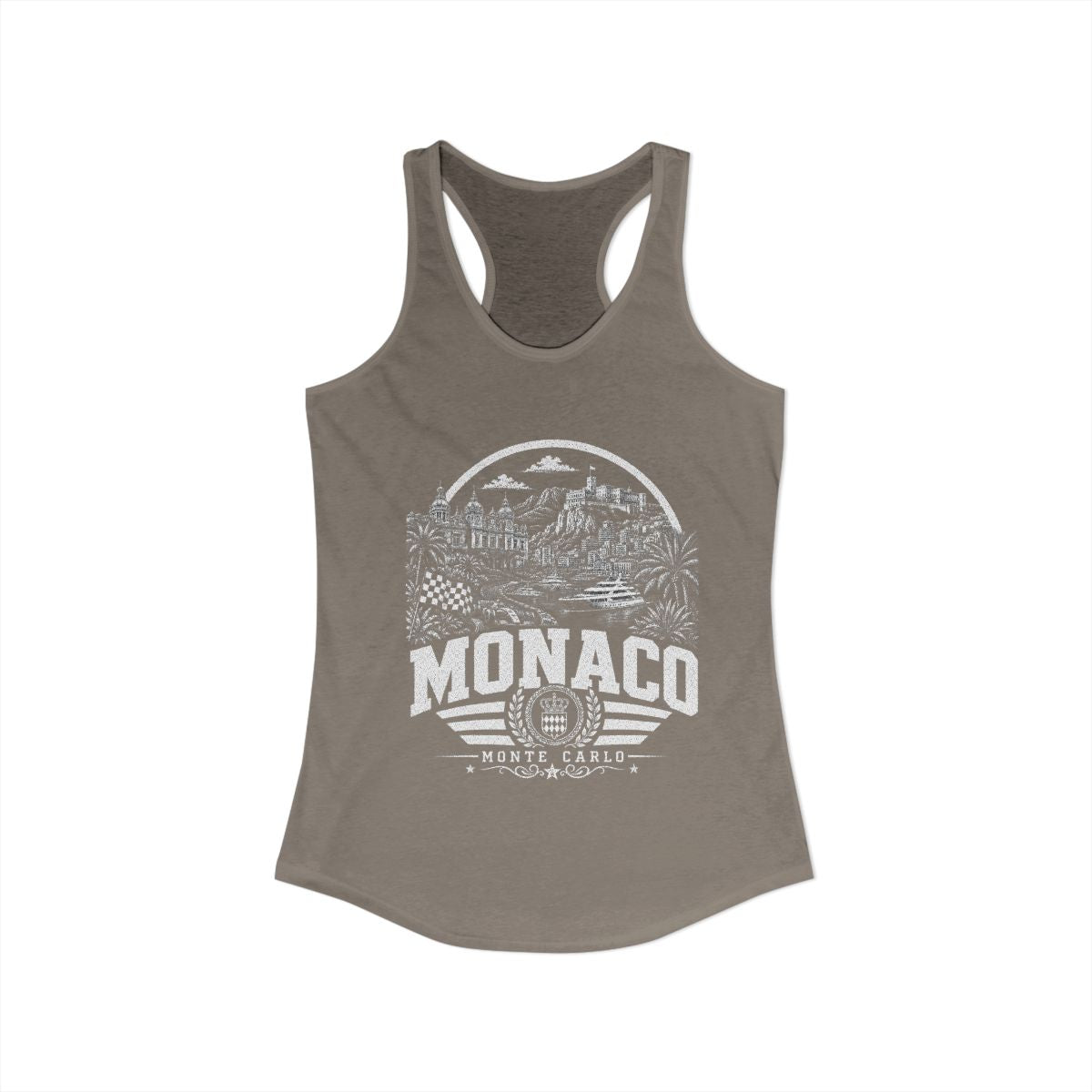 Monaco Women's Tank Top — Solid Warm Gray (front)