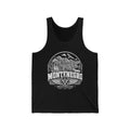 Montenegro vintage landmarks men's tank top — iconic landmark design | Nameshi Destinations (view 3)