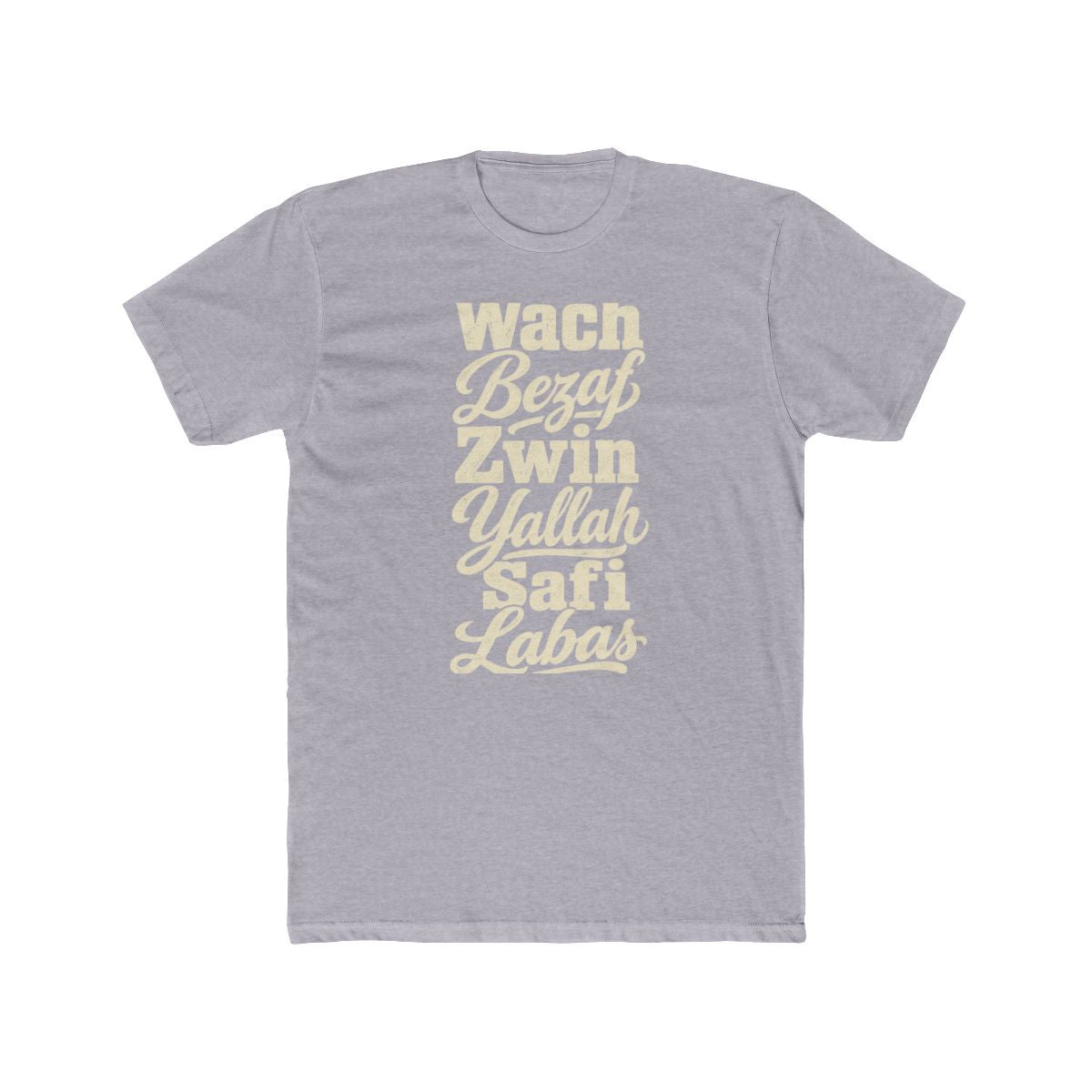 Morocco local slang men's tee — typographic sayings design | Nameshi Destinations (view 3)