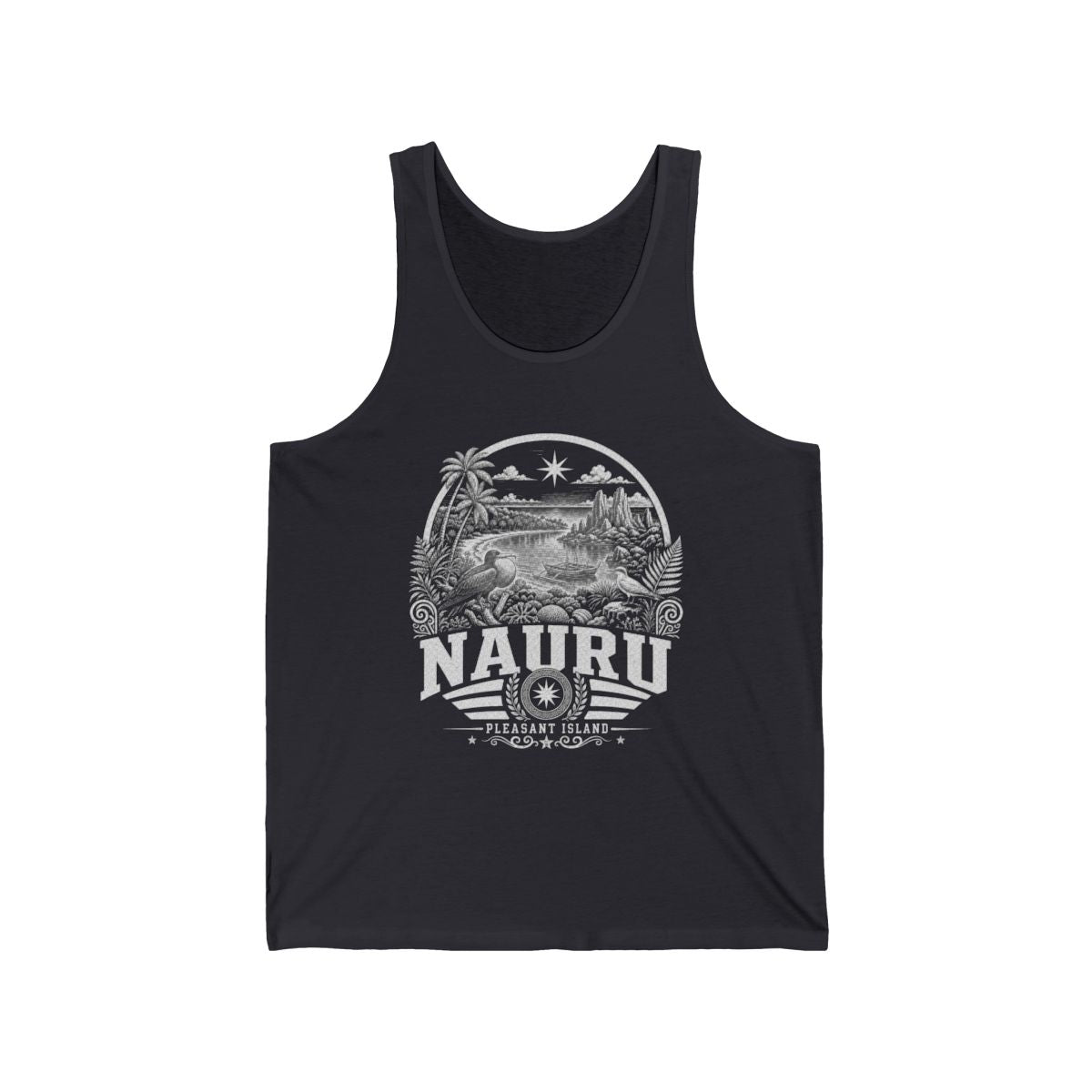 Nauru Men's Tank Top — Dark Grey (front)