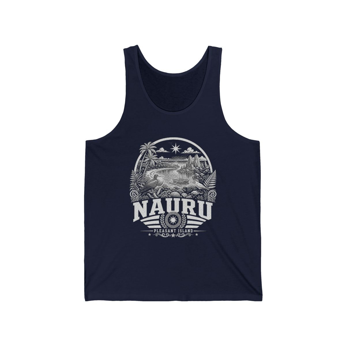 Nauru Men's Tank Top — Navy (front)