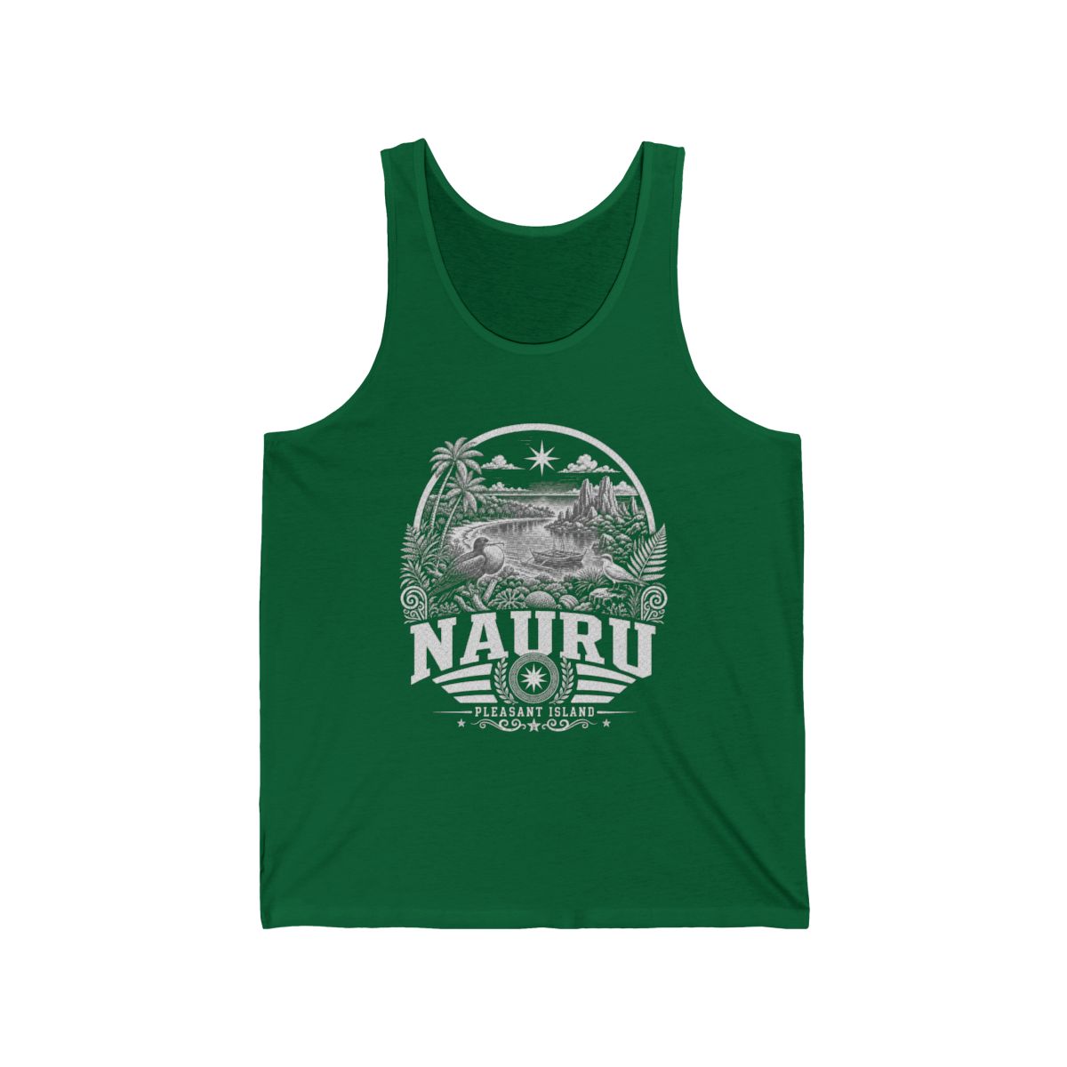 Nauru Men's Tank Top — Kelly (front)