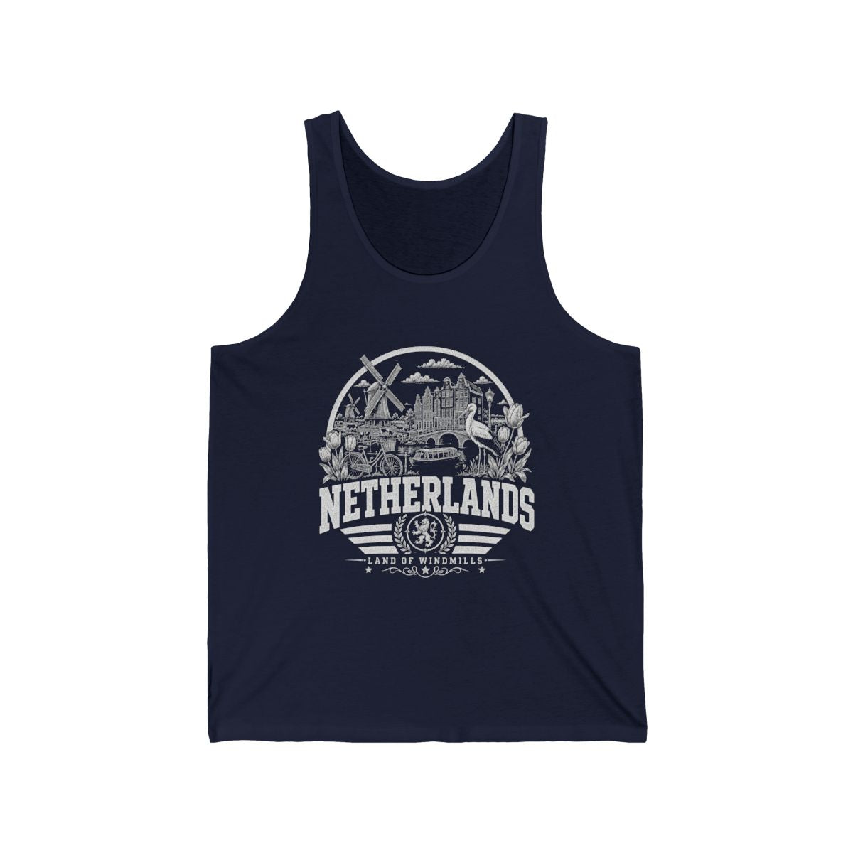 Netherlands Men's Tank Top — Navy (front)