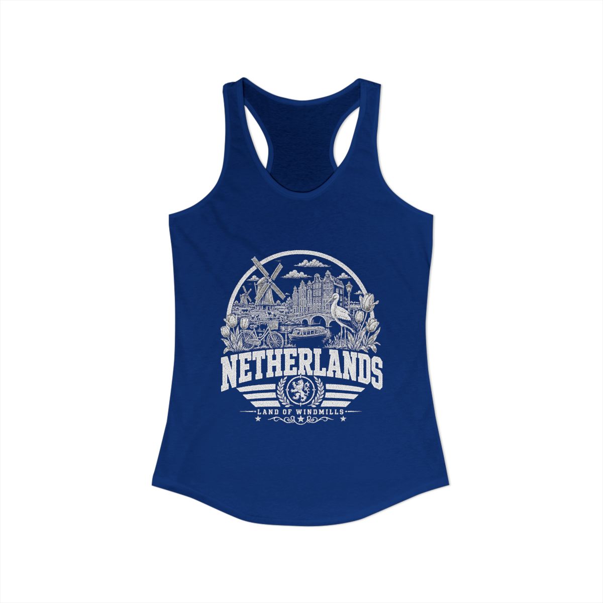 Netherlands Women's Tank Top — Solid Royal (front)