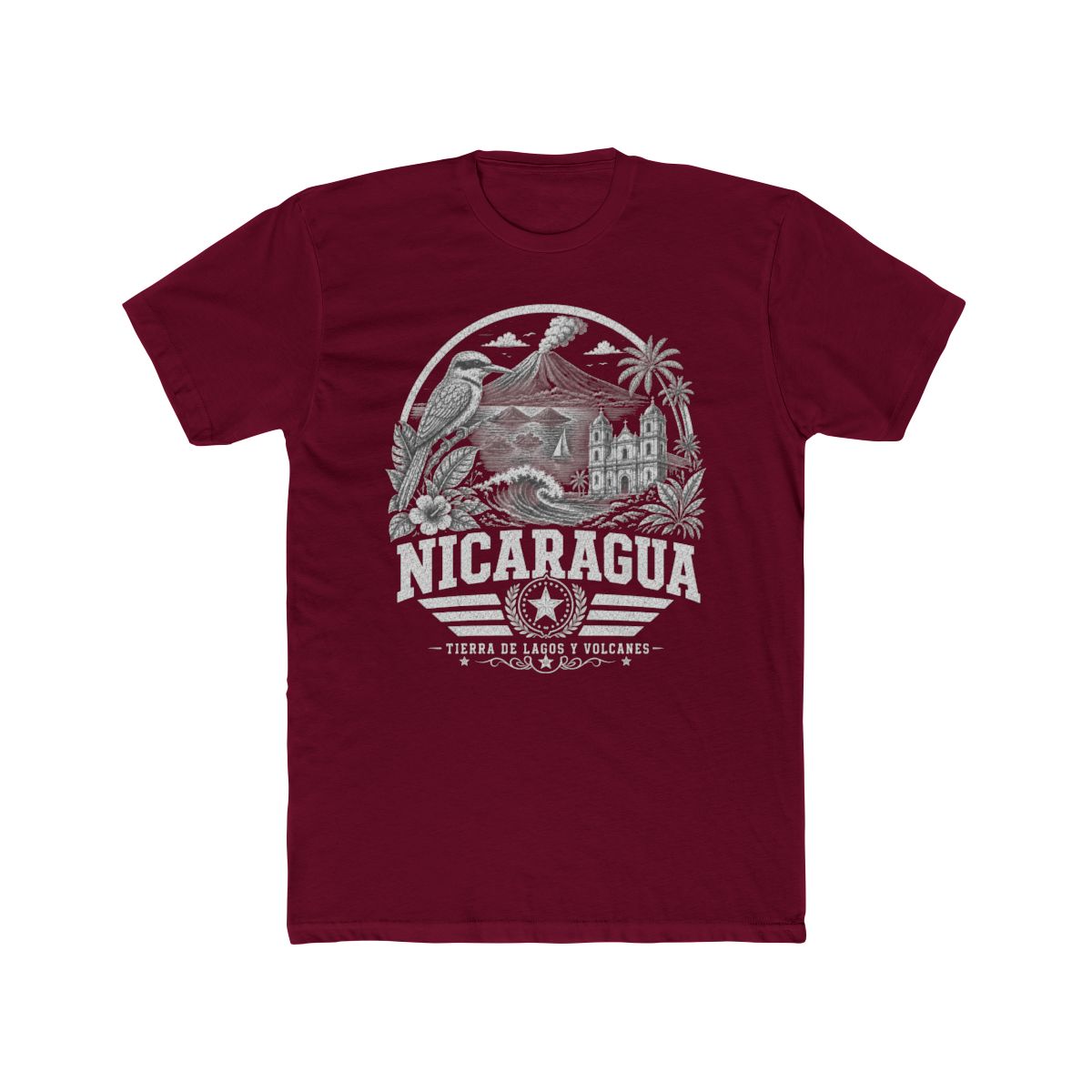 Nicaragua Men's Tee — Solid Cardinal Red