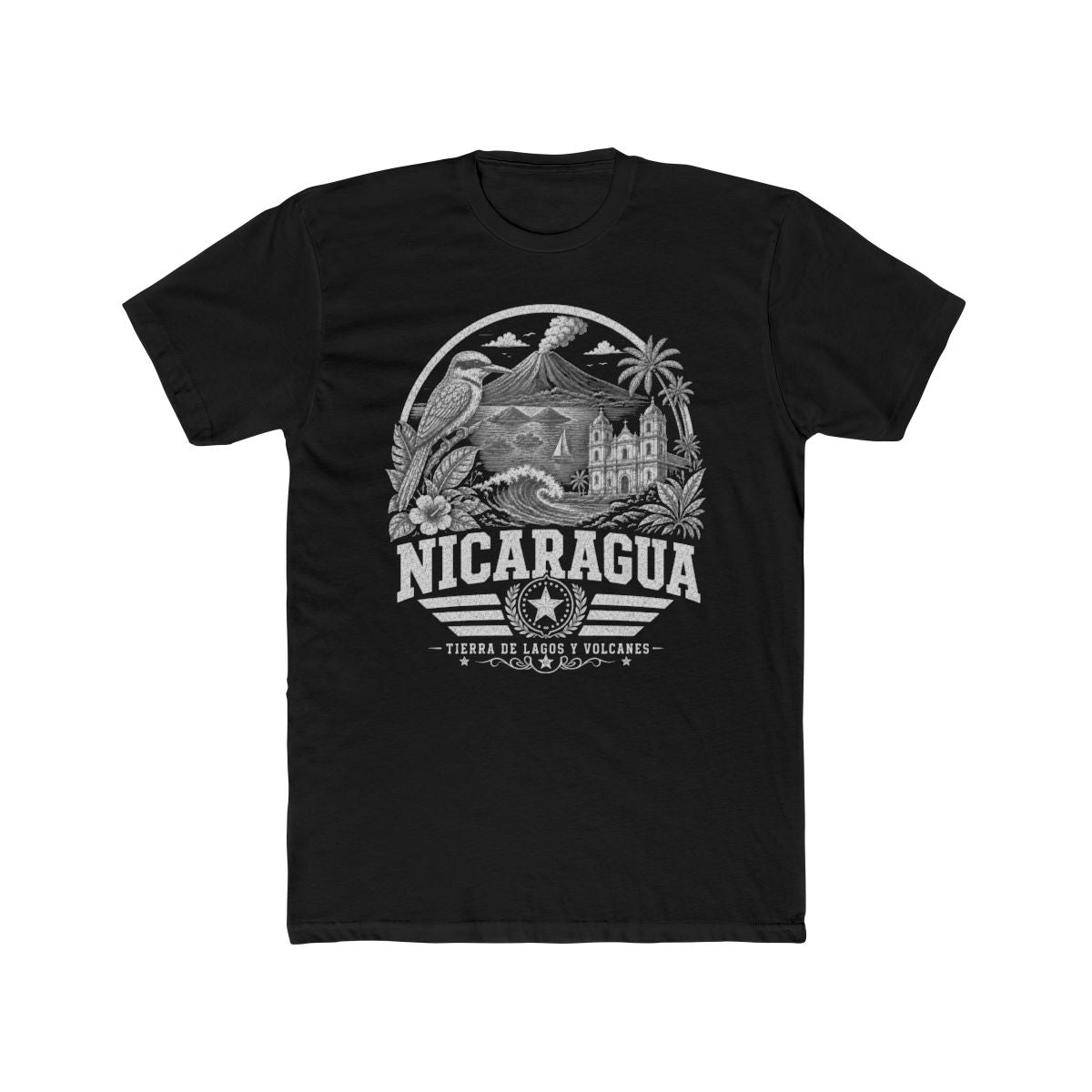 Nicaragua Men's Tee — Solid Black