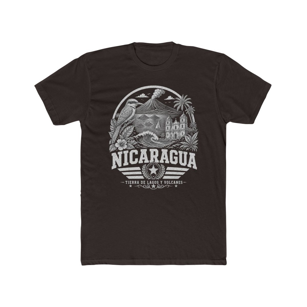 Nicaragua Men's Tee — Solid Dark Chocolate
