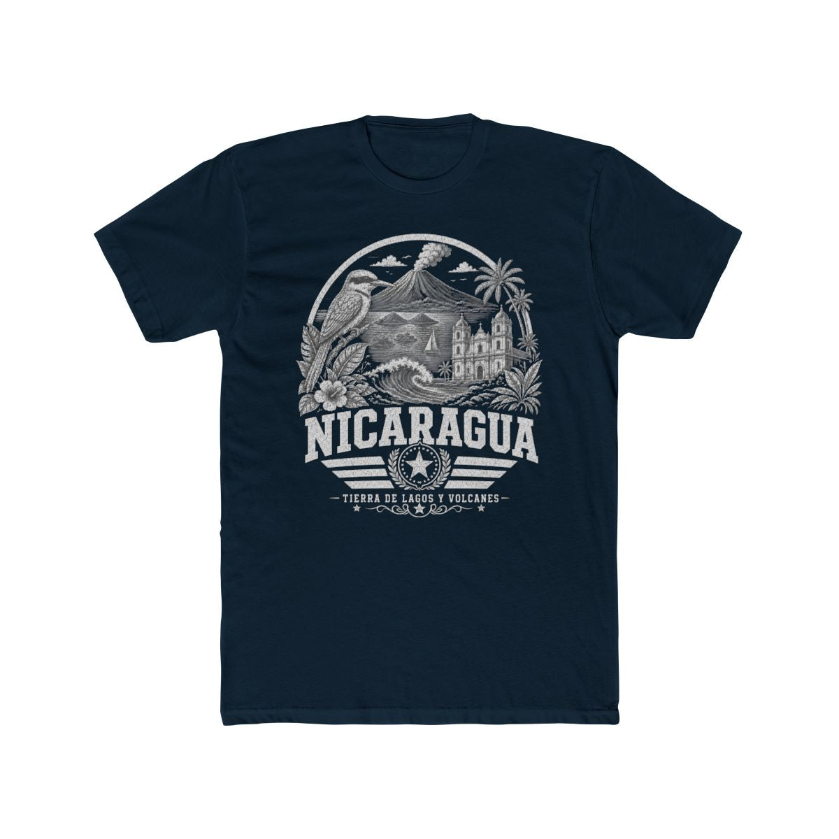 Nicaragua Men's Tee — Solid Midnight Navy