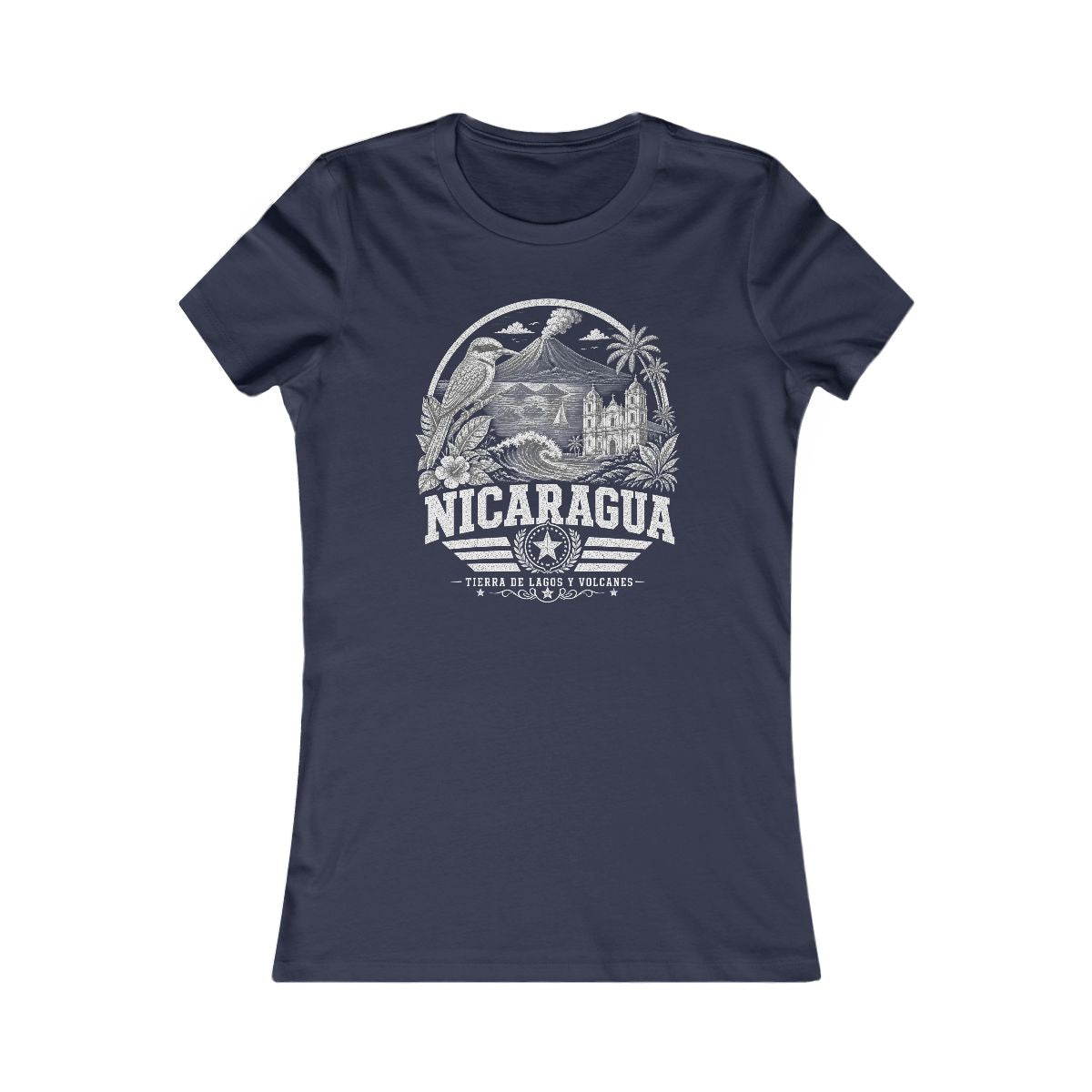 Nicaragua Women's Tee — Navy