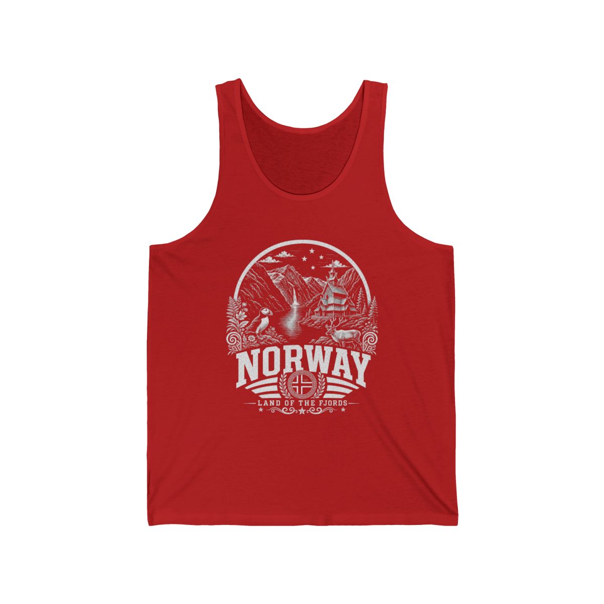 Norway Men's Tank Top — Red (front)
