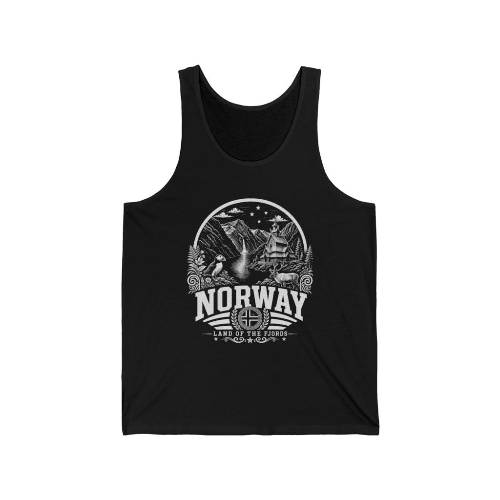 Norway Men's Tank Top — Black (front)