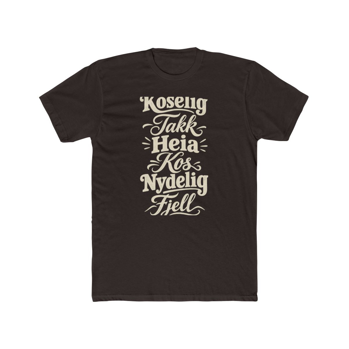 Norway local slang men's tee — typographic sayings design | Nameshi Destinations (view 1)