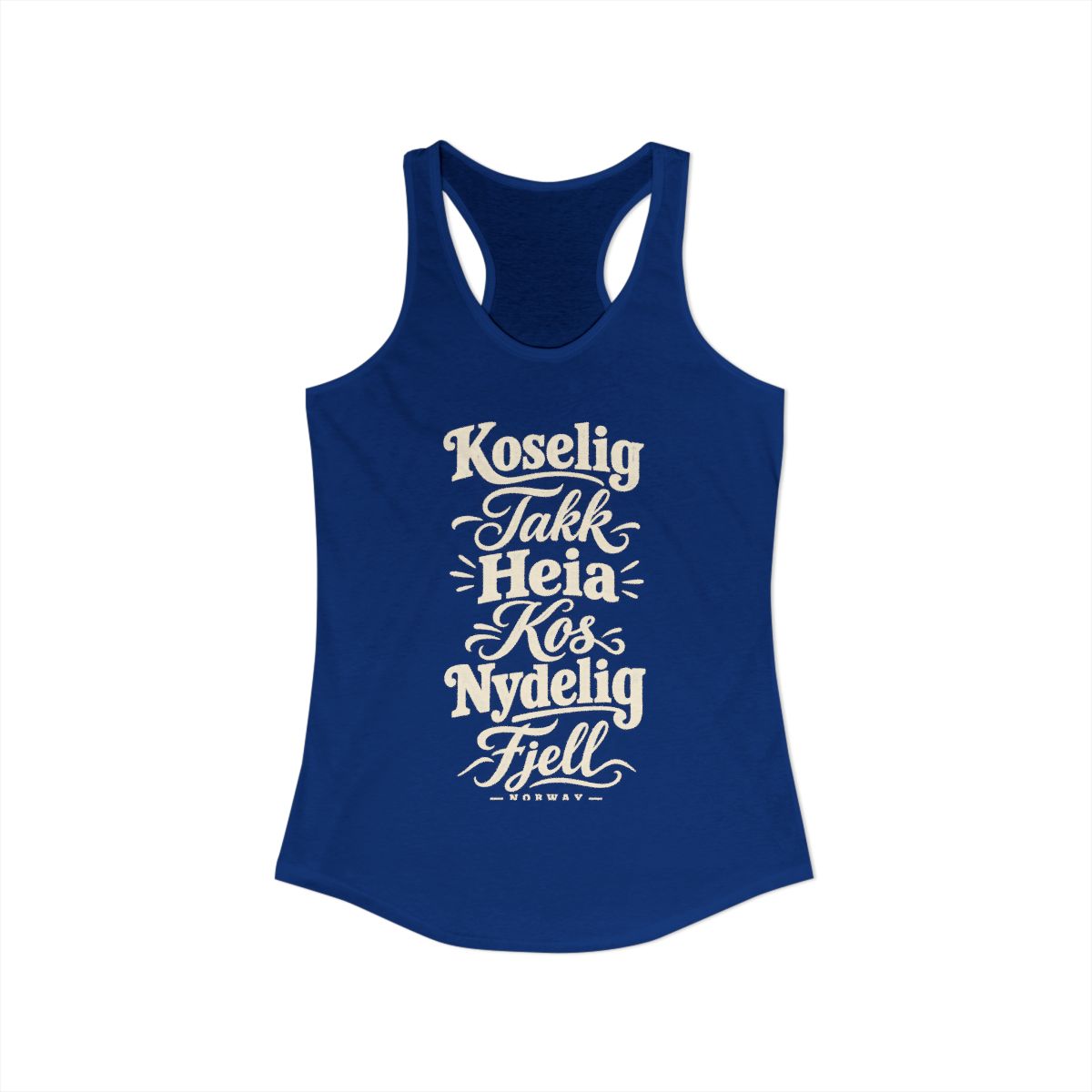 Norway local slang women's tank top — typographic sayings design | Nameshi Destinations (view 19)