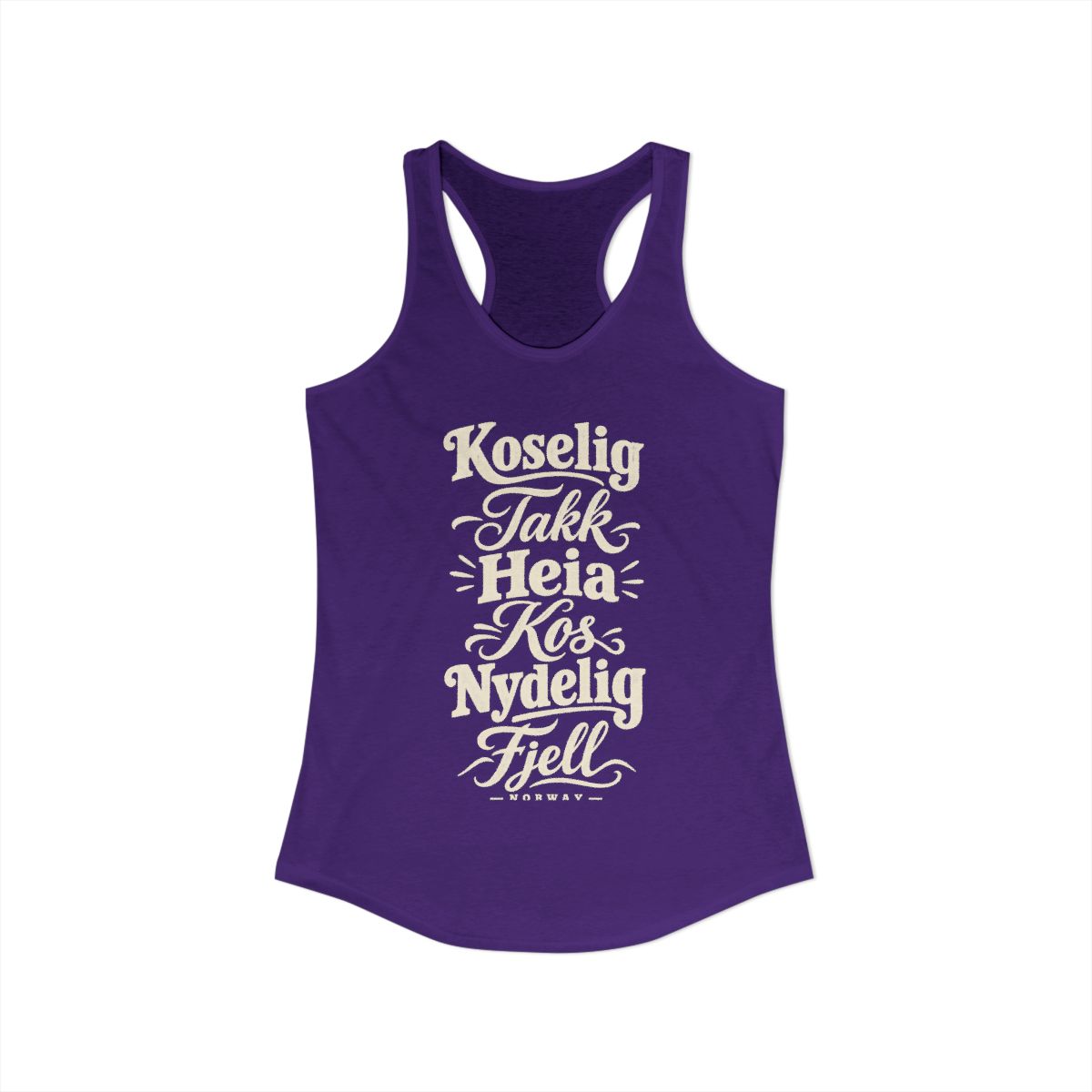 Norway local slang women's tank top — typographic sayings design | Nameshi Destinations (view 15)