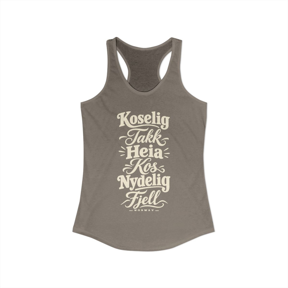 Norway local slang women's tank top — typographic sayings design | Nameshi Destinations (view 23)
