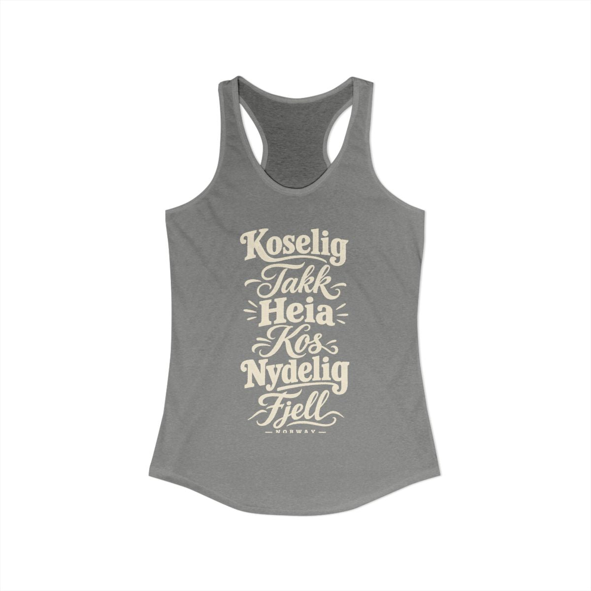 Norway local slang women's tank top — typographic sayings design | Nameshi Destinations (view 25)