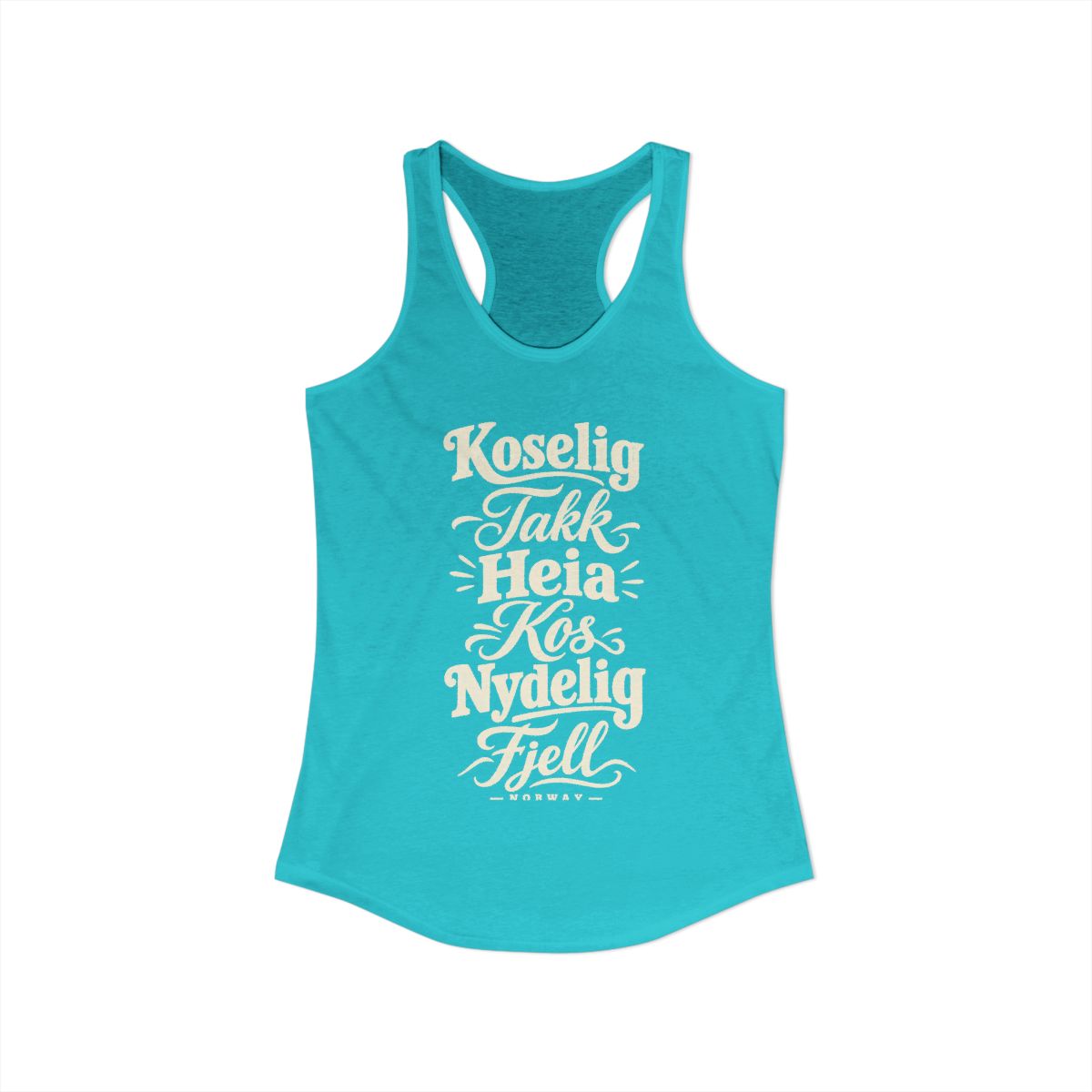 Norway local slang women's tank top — typographic sayings design | Nameshi Destinations (view 21)