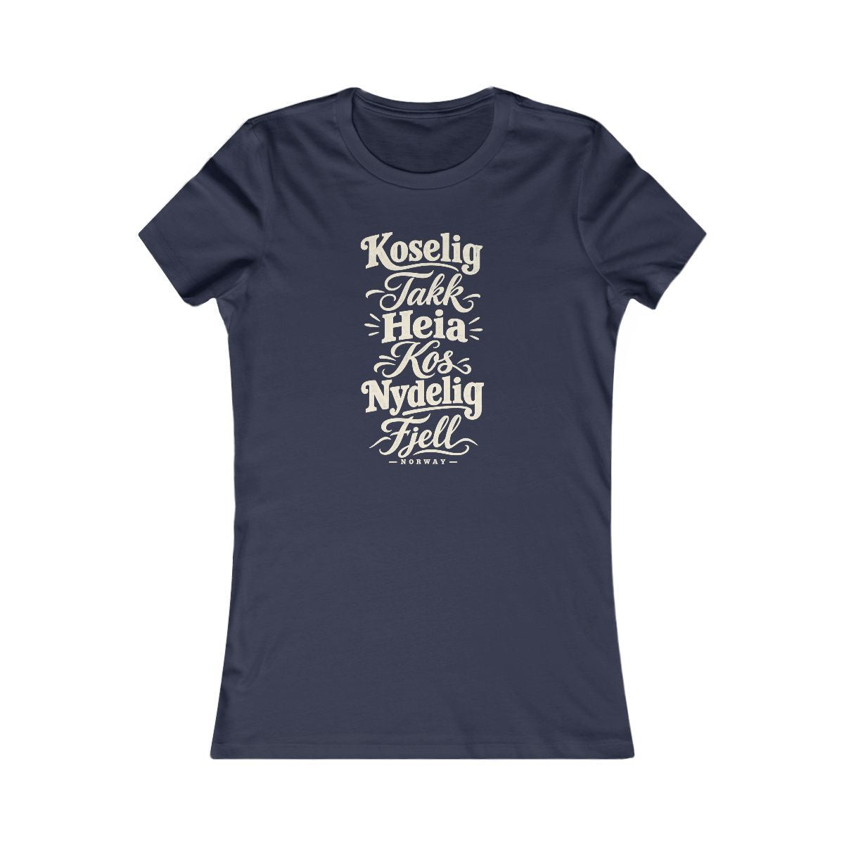 Norway local slang women's tee — typographic sayings design | Nameshi Destinations (view 5)