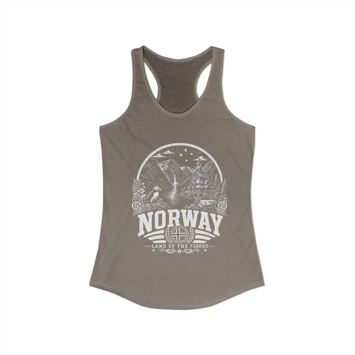 Norway Women's Tank Top — Solid Warm Gray (front)