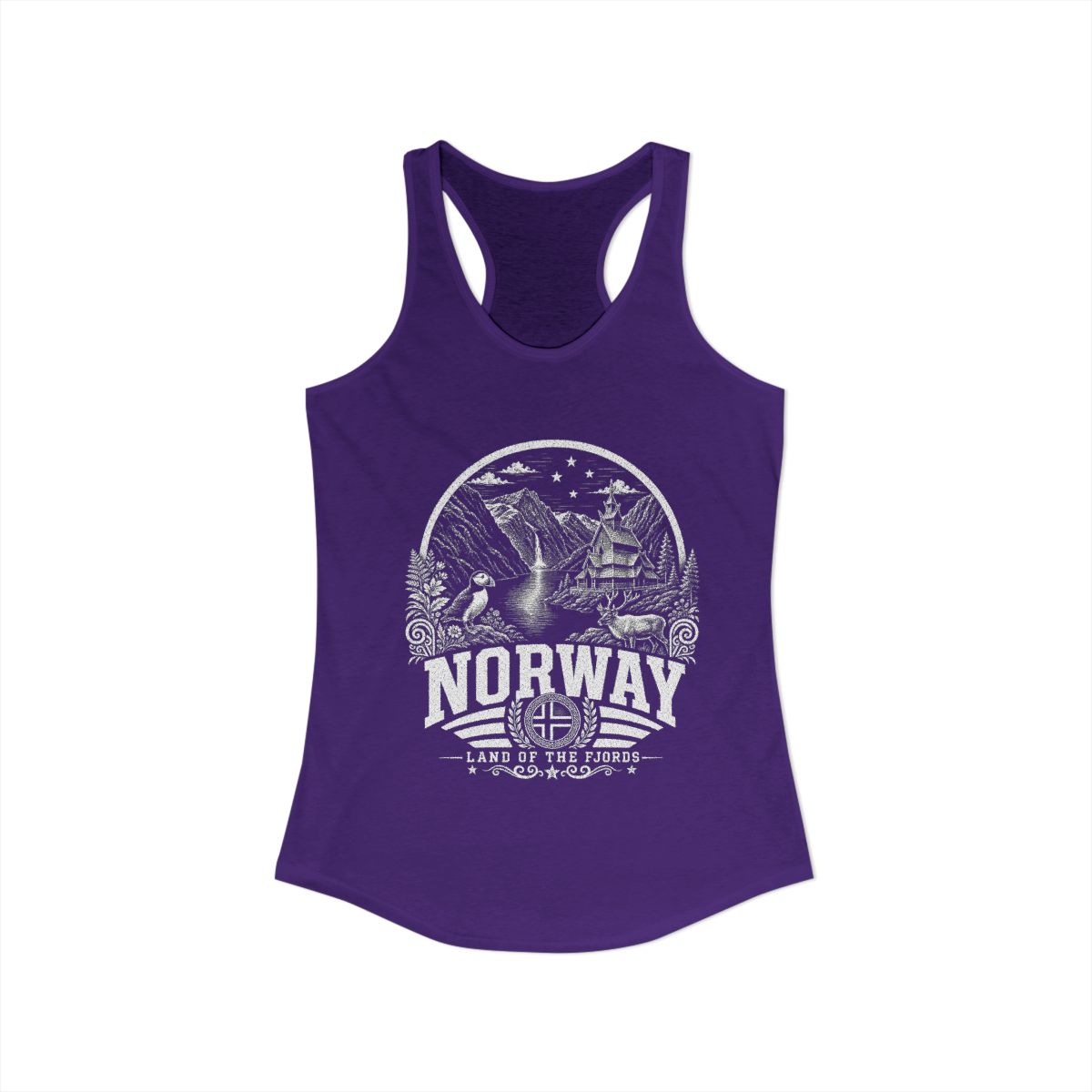 Norway Women's Tank Top — Solid Purple Rush (front)
