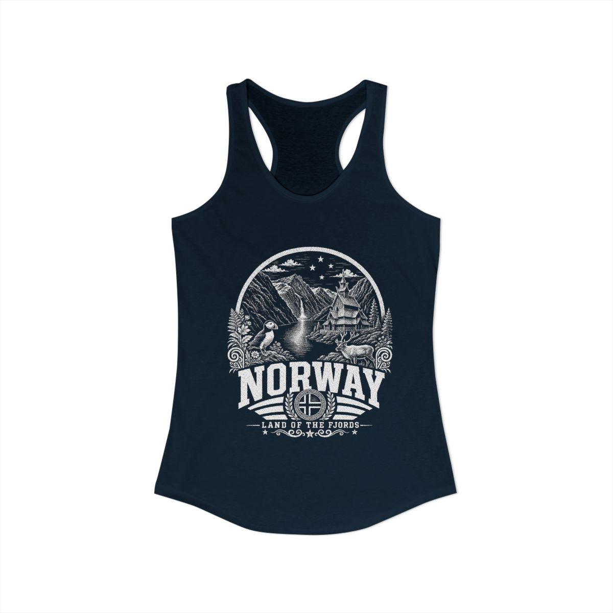 Norway Women's Tank Top — Solid Midnight Navy (front)