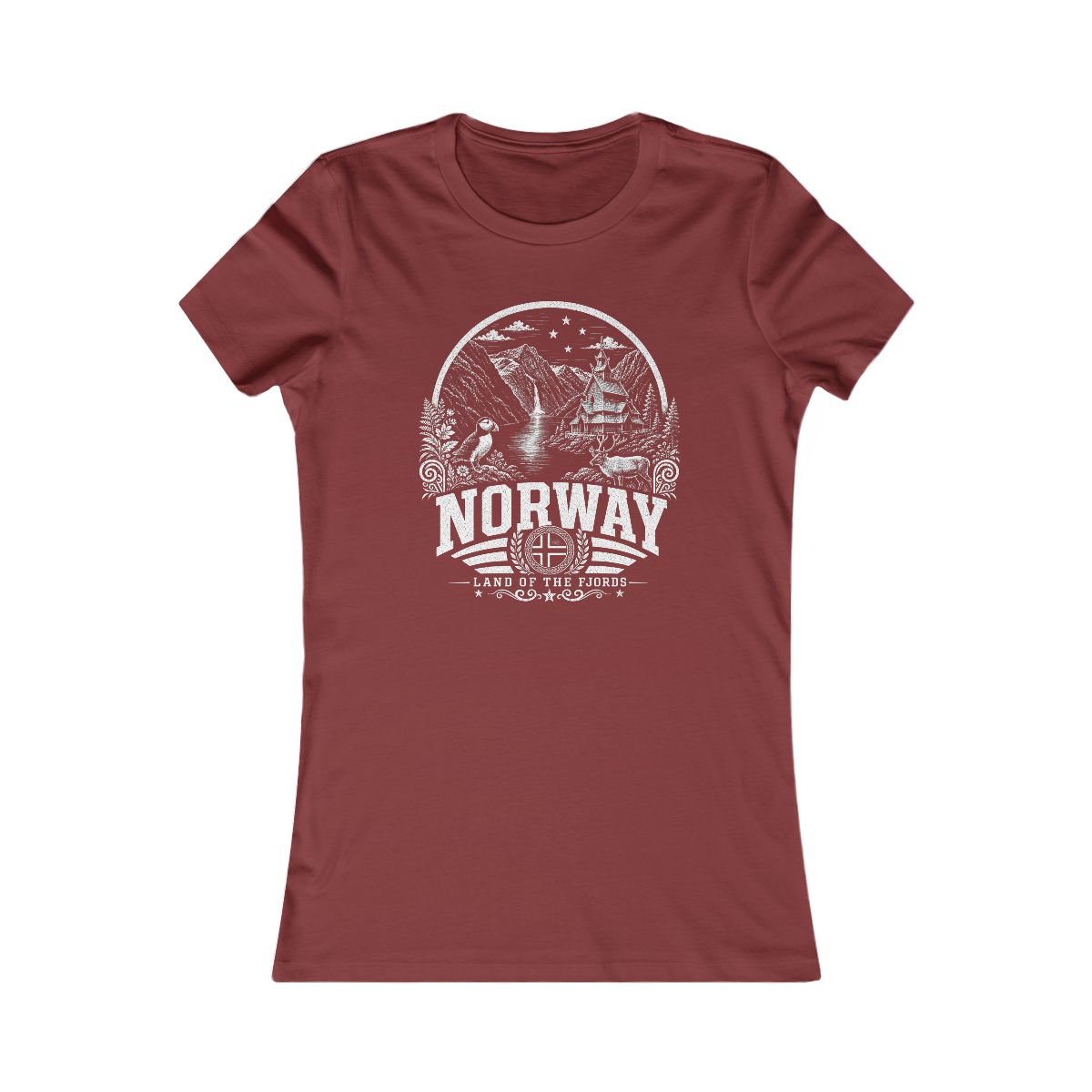 Norway Women's Tee — Cardinal