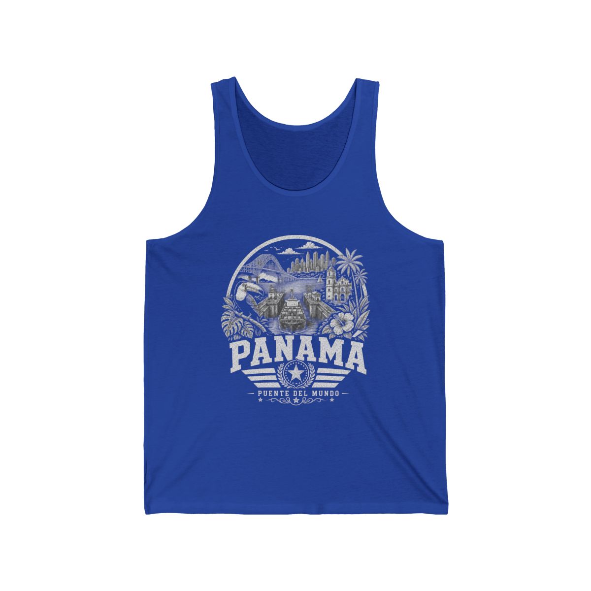 Panama Men's Tank Top — True Royal (front)